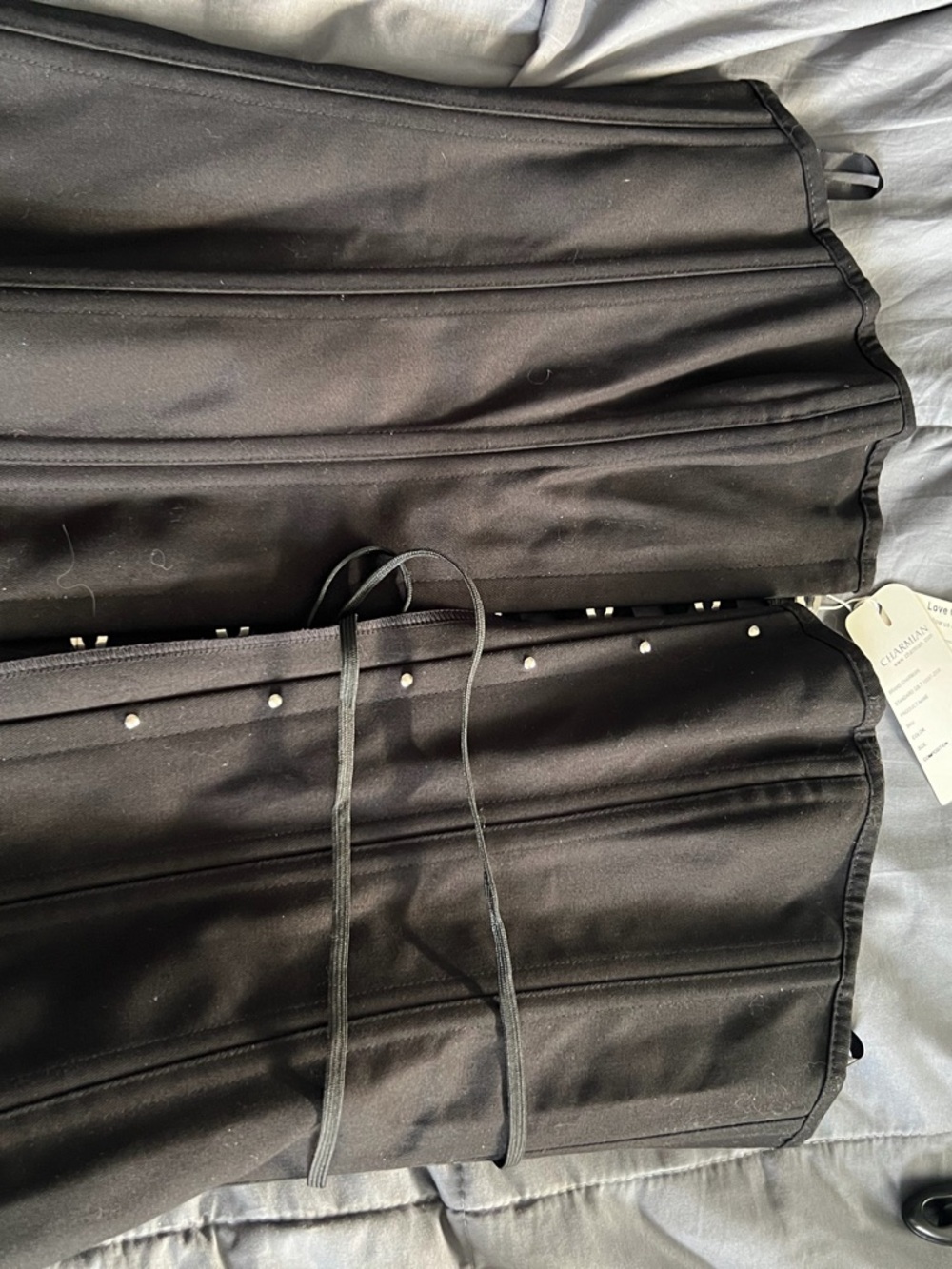 Black Womens Corset Top with Stud Detailing